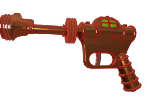 Low Poly Futuristic Raygun Modello 3D
