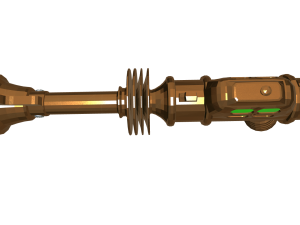 Low Poly Futuristic Raygun Modello 3D