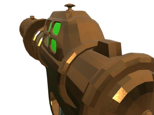 Low Poly Futuristic Raygun 3D Model