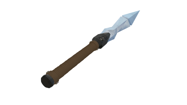 Low Poly Tactical Dagger Knife 3D Model .c4d .max .obj .3ds .fbx .stl .blend 