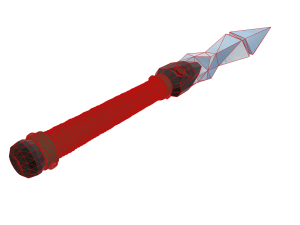 Low Poly Tactical Dagger Knife 3D Model