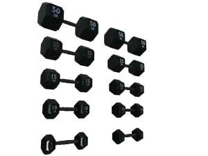 Качественный набор из 5 гантелей в реалистичном исполнении. 3D Модель