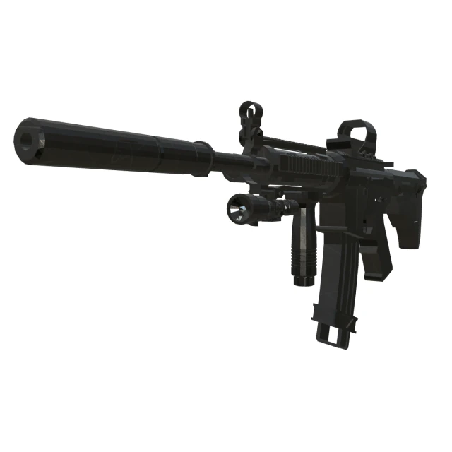 Low Poly M4 totalmente equipado Modelo 3D .c4d .max .obj .3ds .fbx .stl .blend 