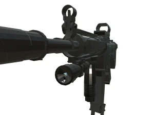 Low Poly M4 totalmente equipado Modelo 3D