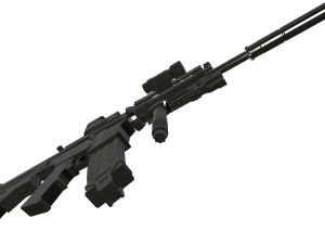 Low Poly Fully Equipped M4 3D Model