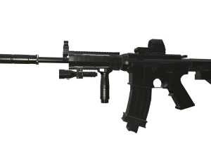 Low Poly M4 totalmente equipado Modelo 3D