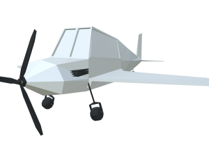 Low poly small airplane 3D Model