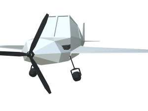 Low poly small airplane 3D Model
