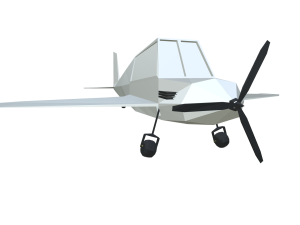 Low poly small airplane 3D Model