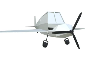 Low-Poly-Kleinflugzeug 3D Modell
