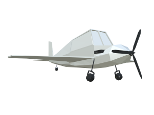 Low poly small airplane 3D Model