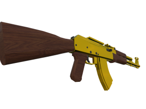 Golden Kalashnikov Exquisite of the Gilded AK-47 Modelo 3D