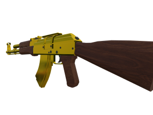 Golden Kalashnikov Exquisite of the Gilded AK-47 Modelo 3D