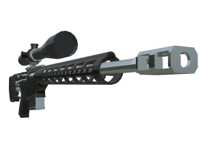 Low Poly Realistic FN Ballista 338 Sniper Rifle 3D Model