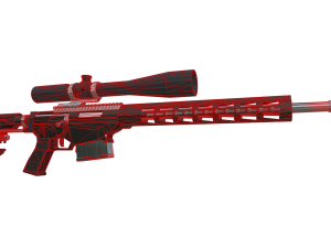 Low Poly Realistic FN Ballista 338 Sniper Rifle Modello 3D