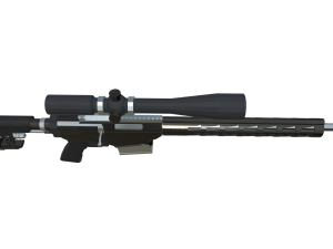 Low Poly Realistic FN Ballista 338 Sniper Rifle Modello 3D
