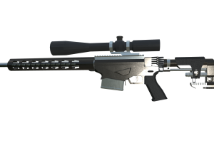 Low Poly Realistic FN Ballista 338 Sniper Rifle Modello 3D