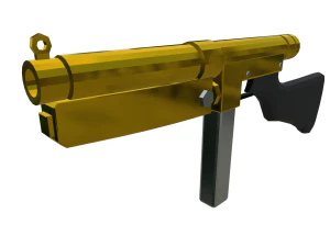 Golden Elegance A Luxurious of the Gilded Thompson M1A1 Submachine Gunss 3D Model