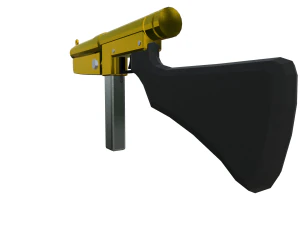 Golden Elegance A Luxurious of the Gilded Thompson M1A1 Submachine Gunss 3D Model