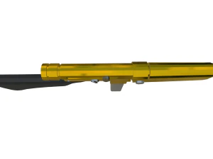 Golden Elegance A Luxurious of the Gilded Thompson M1A1 Submachine Gunss 3D Model