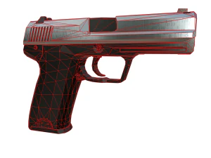 Tactical Precision Elite Modern Semi-Automatic Pistol 3D Model