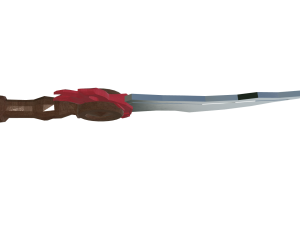 The Enigmatic Low Poly Red-Banded Sword 3D Model