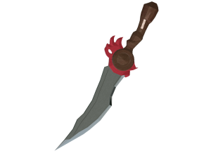 The Enigmatic Low Poly Red-Banded Sword 3D Model