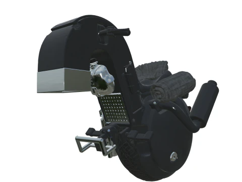 Motocicleta Cyberpunk futurista, a motocicleta monoroda da próxima geração Modelo 3D