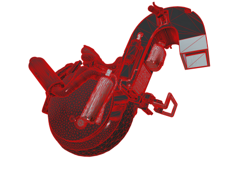 Futuristic Cyberpunk Motorcycle The Next-Gen Mono-Wheel Motorcycle Modèle 3D