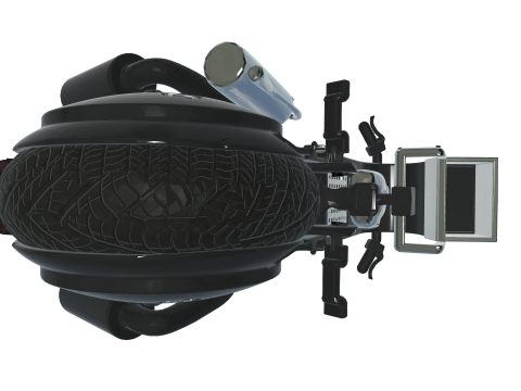 Futuristic Cyberpunk Motorcycle The Next-Gen Mono-Wheel Motorcycle Modèle 3D