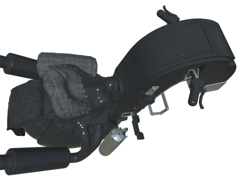 Futuristic Cyberpunk Motorcycle The Next-Gen Mono-Wheel Motorcycle Modèle 3D