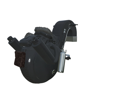 Futuristic Cyberpunk Motorcycle The Next-Gen Mono-Wheel Motorcycle Modèle 3D