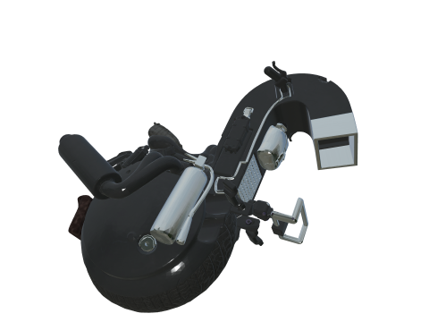 Futuristic Cyberpunk Motorcycle The Next-Gen Mono-Wheel Motorcycle Modèle 3D