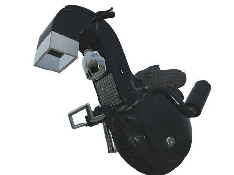 Futuristic Cyberpunk Motorcycle The Next-Gen Mono-Wheel Motorcycle Modèle 3D
