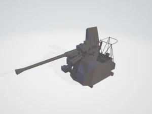 US American AA Bofors x 2 Con scudo e senza Modello 3D
