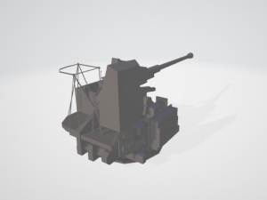 US American AA Bofors x 2 With shield and without 3D 모델