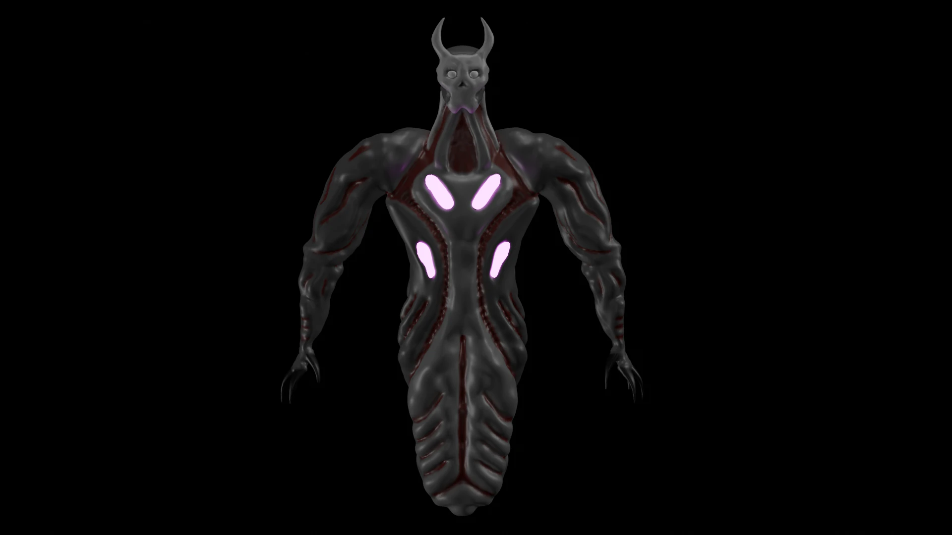 Snake like monster 3D Model .c4d .max .obj .3ds .fbx .stl .blend 