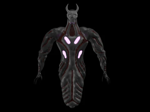 뱀 같은 괴물 3D 모델