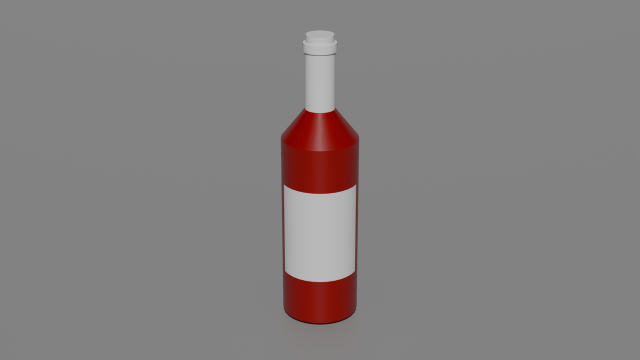 Basic Bottle 3D Модель .c4d .max .obj .3ds .fbx .stl .blend 