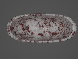 Dirty Bathtub 3D Model
