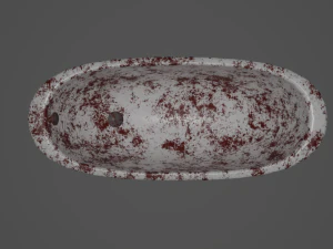 Dirty Bathtub 3D Model