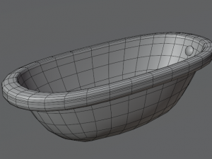 Dirty Bathtub 3D Model