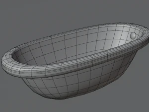 Dirty Bathtub 3D Model