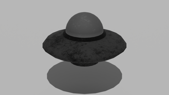 UFO - Low Poly 3D 모델 .c4d .max .obj .3ds .fbx .stl .blend 