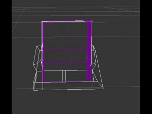 Black leather sofa 3D Model