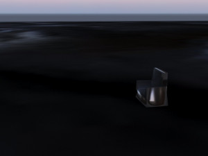 Black leather sofa 3D 모델
