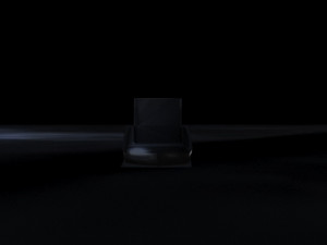 Black leather sofa 3D 모델