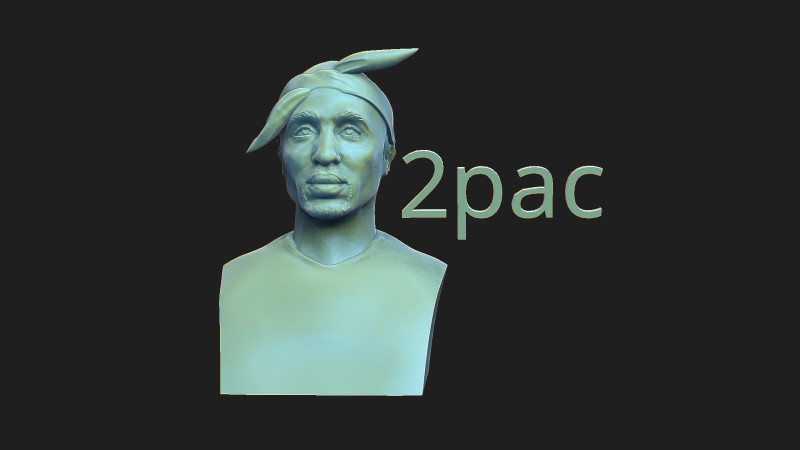 2 pac 3D Print Model .c4d .max .obj .3ds .fbx .stl .blend 