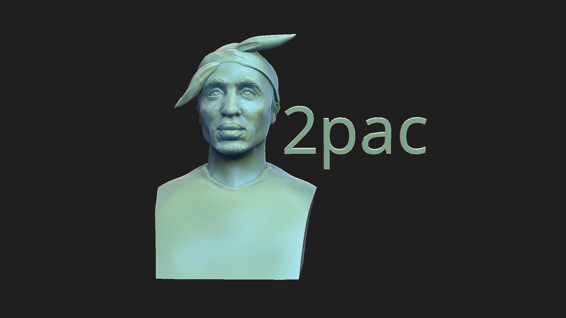 2 pac 3D Print Model .c4d .max .obj .3ds .fbx .stl .blend 
