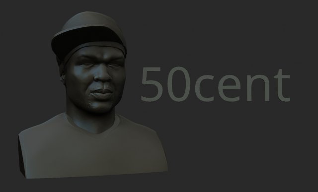50cent Model Cetak 3D .c4d .max .obj .3ds .fbx .stl .blend 